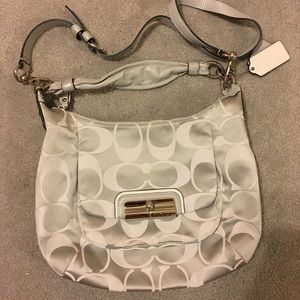 Coach Crossbody Purse, Silver